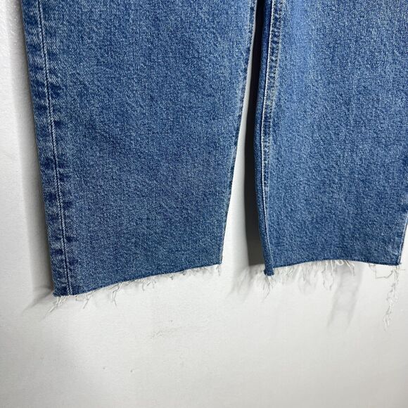 J Crew Women's Light Wash Classic Straight Jeans 25 Cropped Raw Hem - Picture 8 of 12